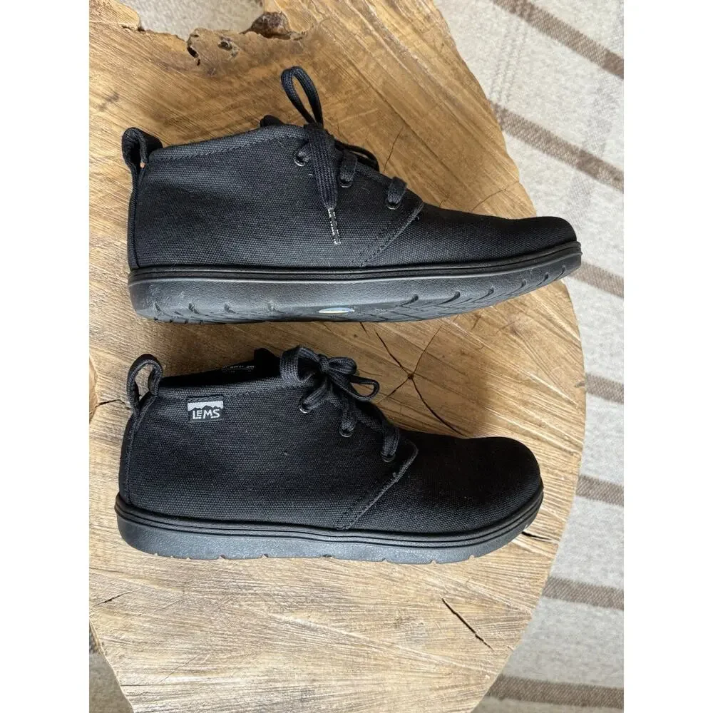 Lems Chukka Canvas Vegan Blackout Shoes W 10 M 8.5 Unisex Barefoot